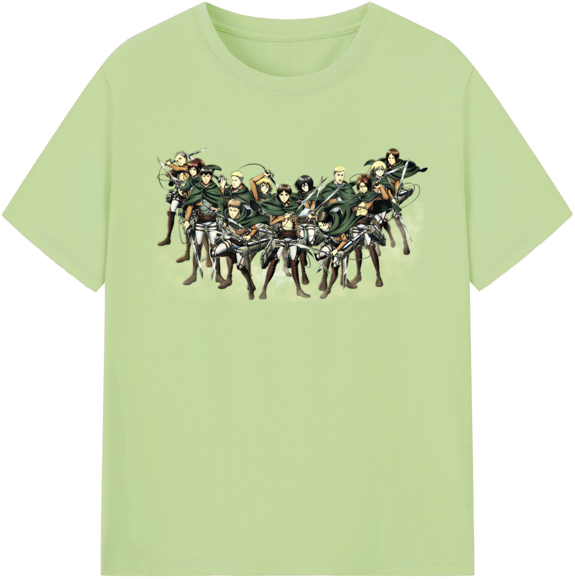 （画像用） 進撃の巨人 Attack on Titan 綿100％半袖Tシャツ（フロントプリント）